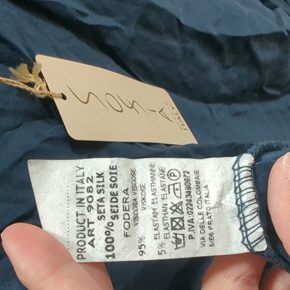 Blue silk tunic - Picture 3 of 6